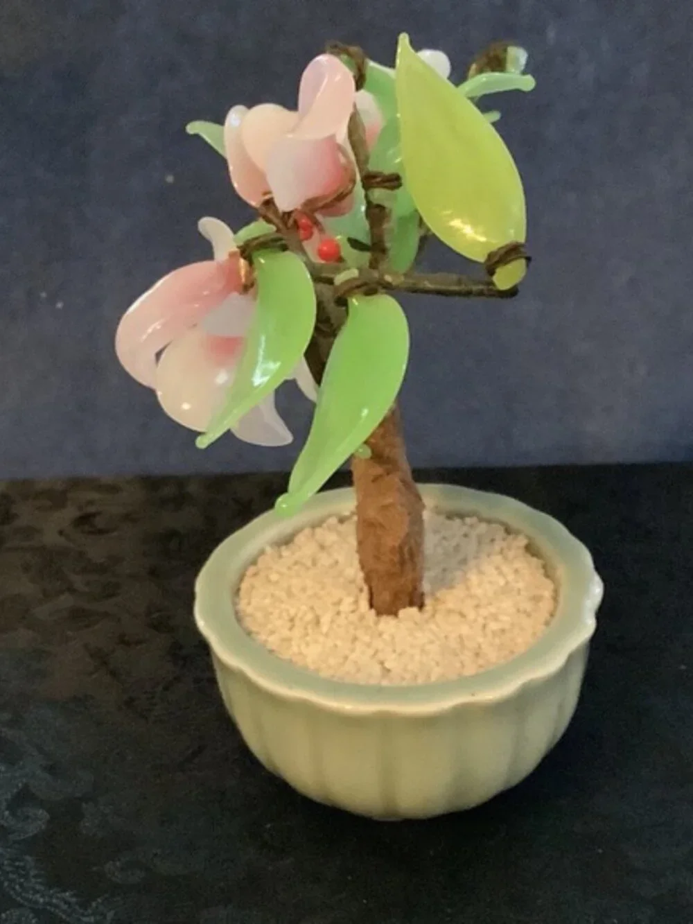 Elegant Floral Bonsai with Pink and Green Accents